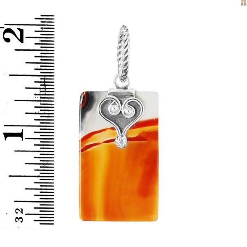 Montana Agate Drill Pendant-SP MTAA-1-342
