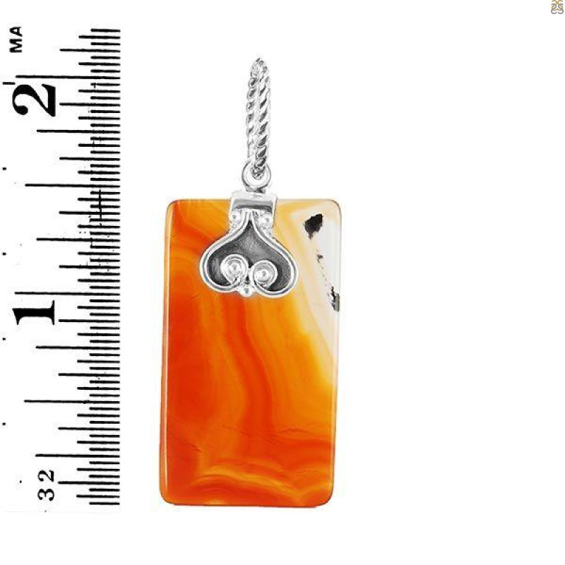 Montana Agate Drill Pendant-SP MTAA-1-344