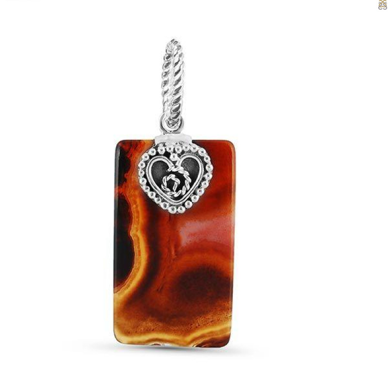 Montana Agate Drill Pendant-SP MTAA-1-349