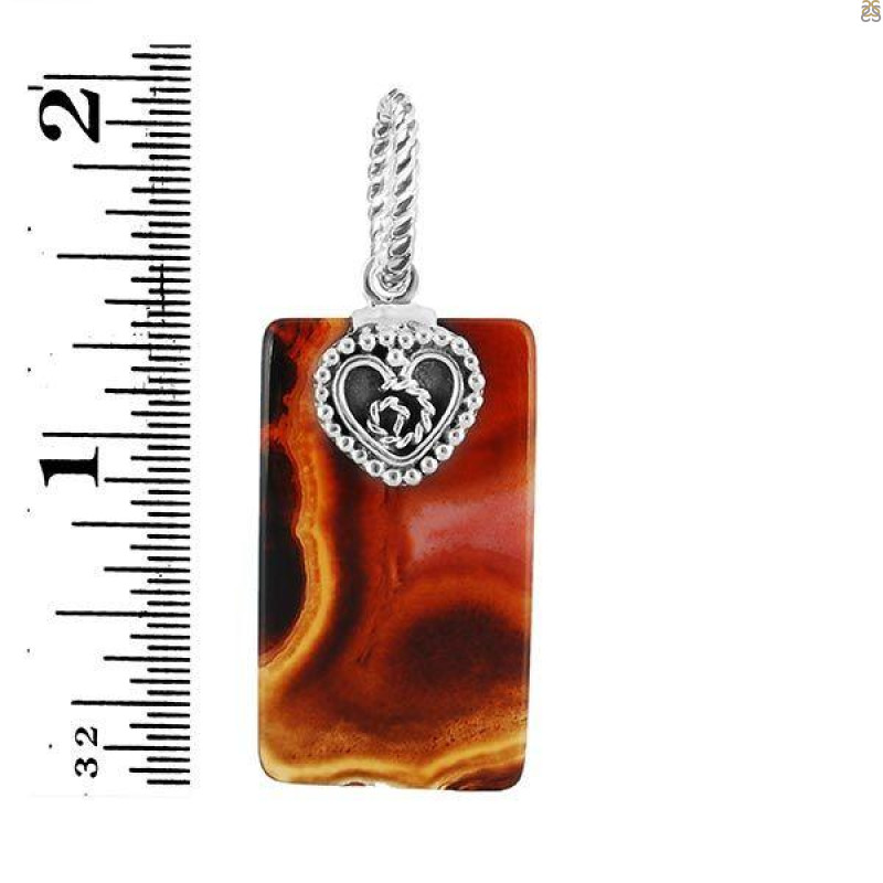 Montana Agate Drill Pendant-SP MTAA-1-349