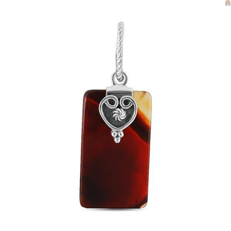 Montana Agate Drill Pendant-SP MTAA-1-366