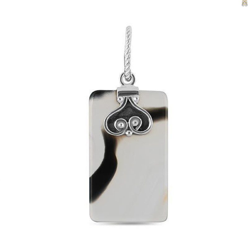Montana Agate Drill Pendant-SP MTAA-1-367