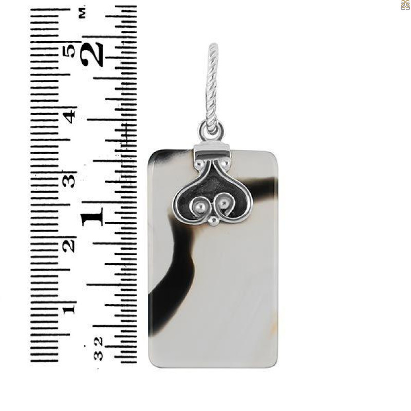 Montana Agate Drill Pendant-SP MTAA-1-367