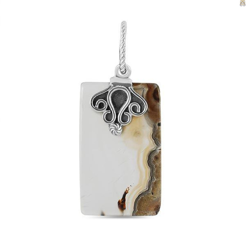 Montana Agate Drill Pendant-SP MTAA-1-368