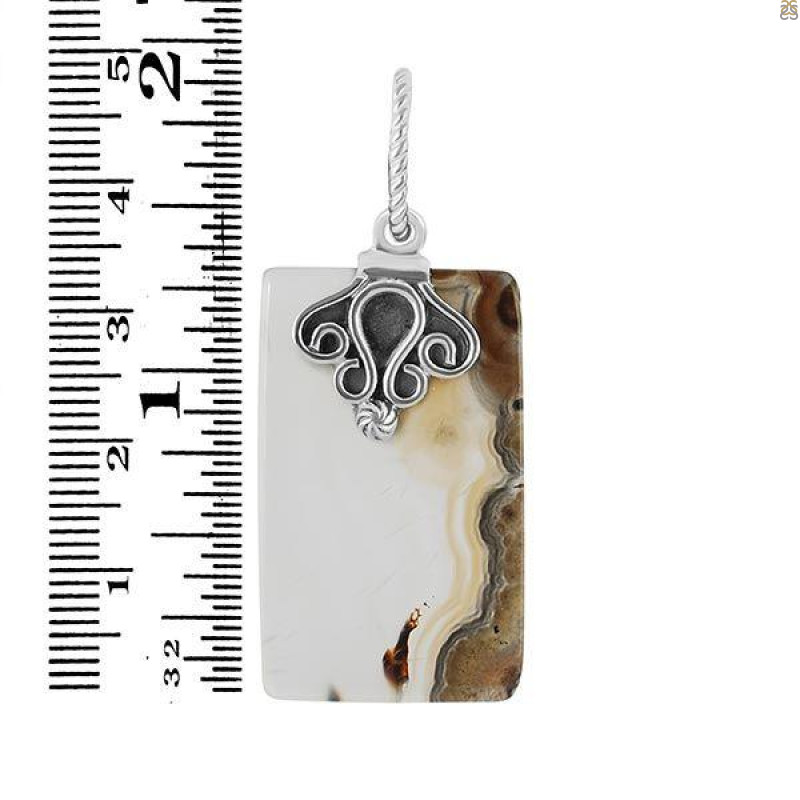 Montana Agate Drill Pendant-SP MTAA-1-368