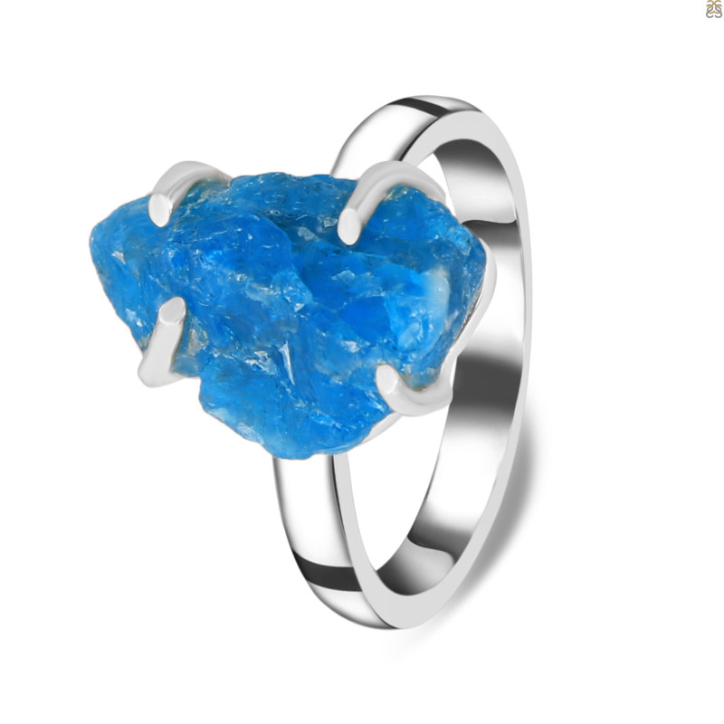 Neon Apatite Rough Adjustable Ring-ADJ-R NAR-2-10