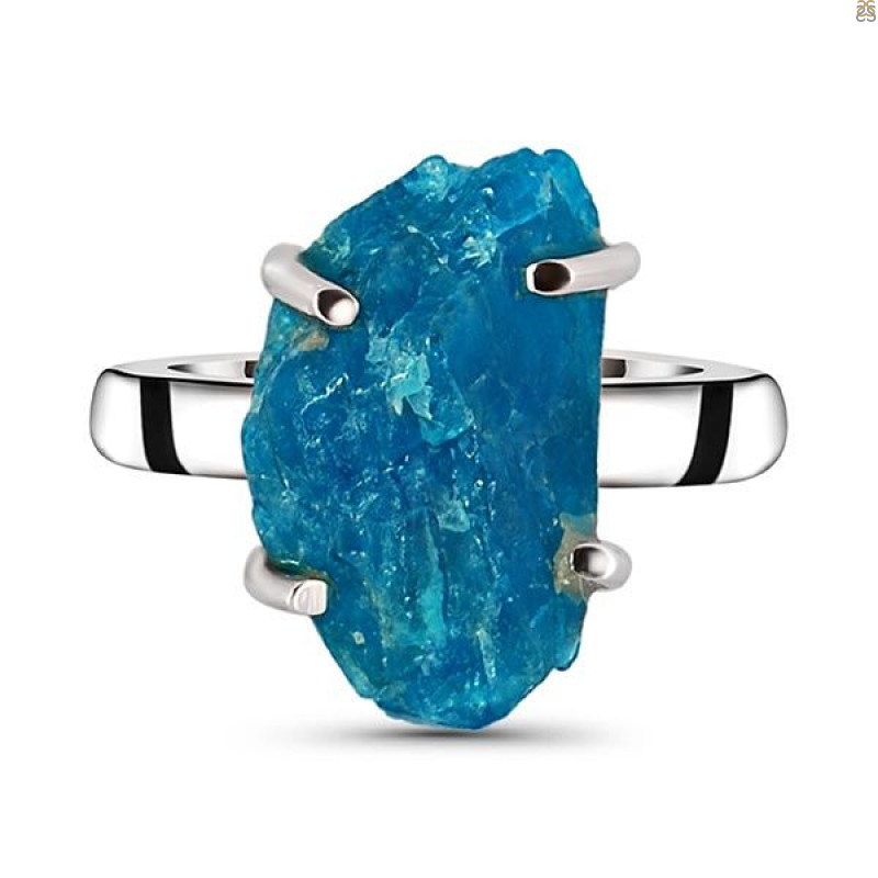 Neon Apatite Rough Adjustable Ring-ADJ-R NAR-2-100