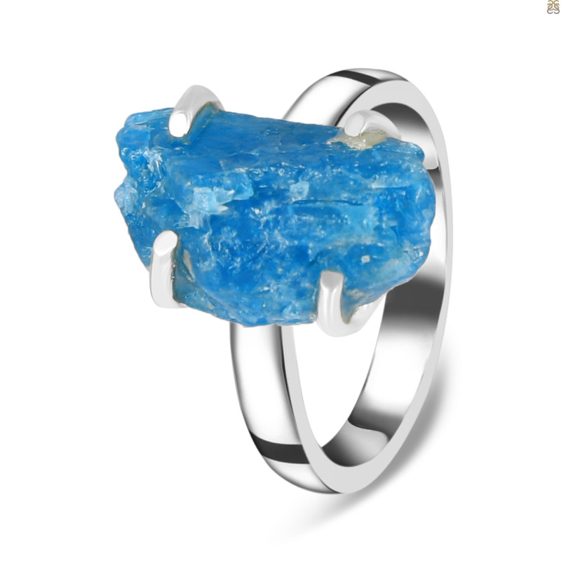 Neon Apatite Rough Adjustable Ring-ADJ-R NAR-2-100