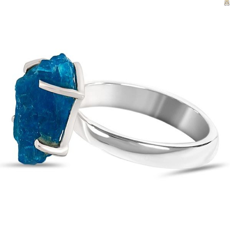 Neon Apatite Rough Adjustable Ring-ADJ-R NAR-2-100
