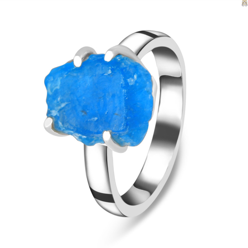Neon Apatite Rough Adjustable Ring-ADJ-R NAR-2-103