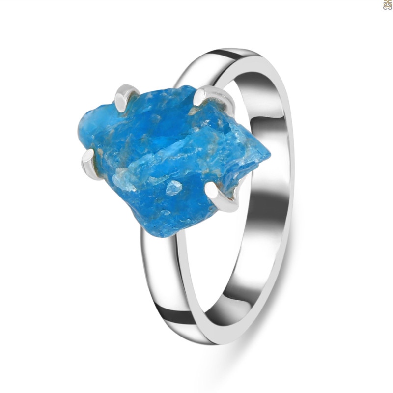 Neon Apatite Rough Adjustable Ring-ADJ-R NAR-2-104