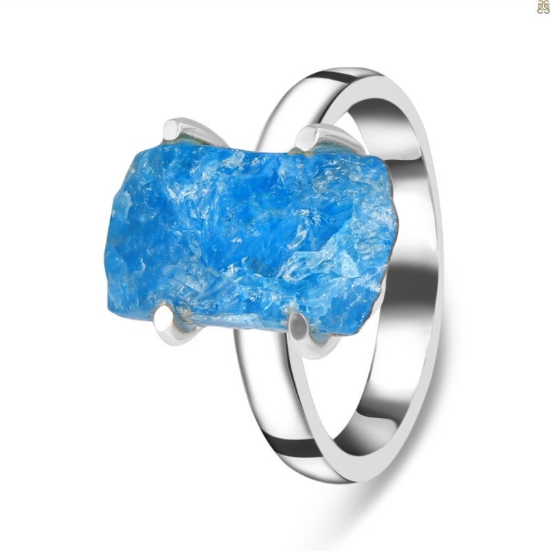 Neon Apatite Rough Adjustable Ring-ADJ-R NAR-2-105