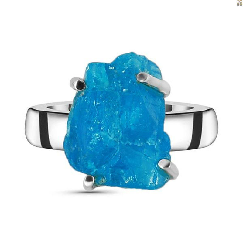 Neon Apatite Rough Adjustable Ring-ADJ-R NAR-2-106