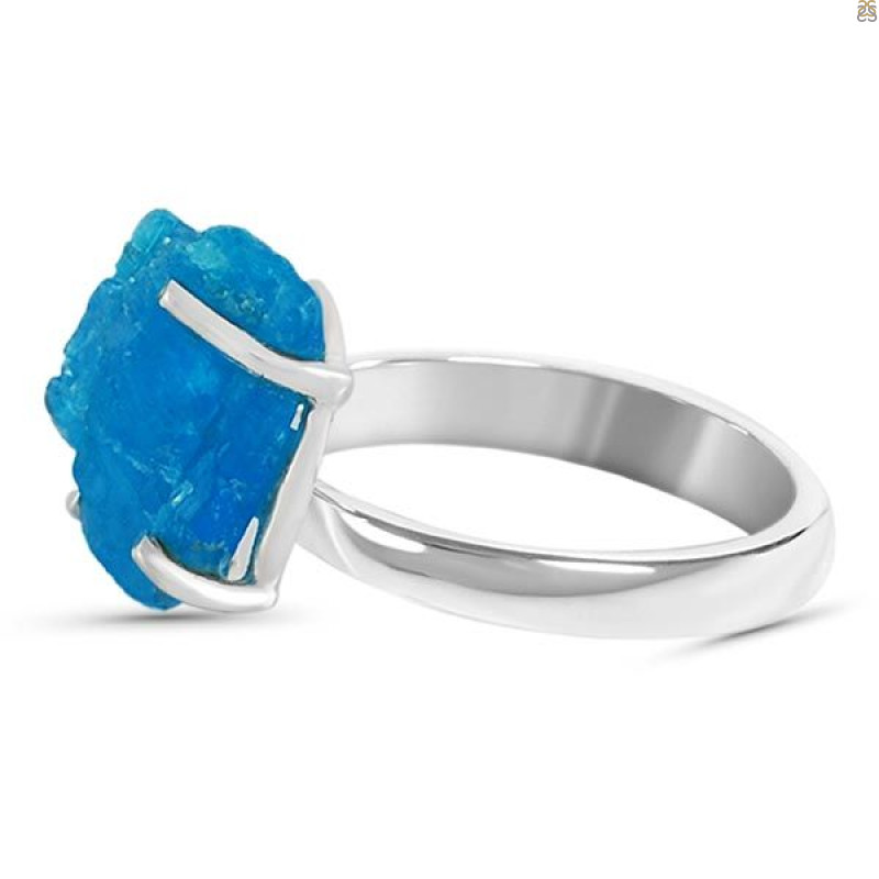 Neon Apatite Rough Adjustable Ring-ADJ-R NAR-2-106