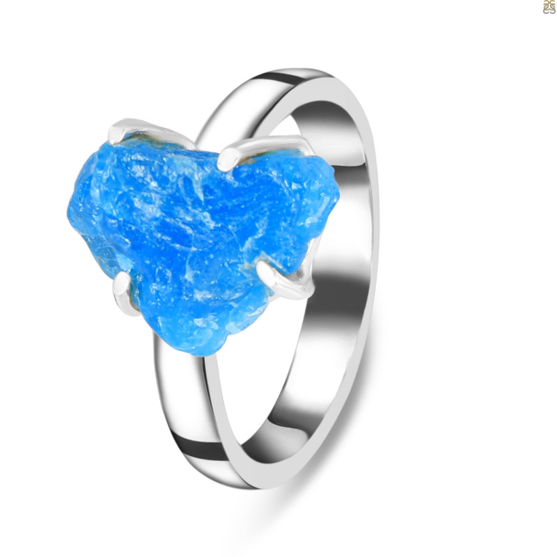 Neon Apatite Rough Adjustable Ring-ADJ-R NAR-2-107