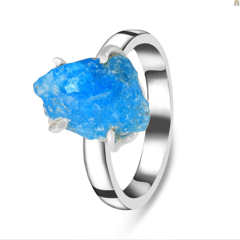 Neon Apatite Rough Adjustable Ring-ADJ-R NAR-2-108