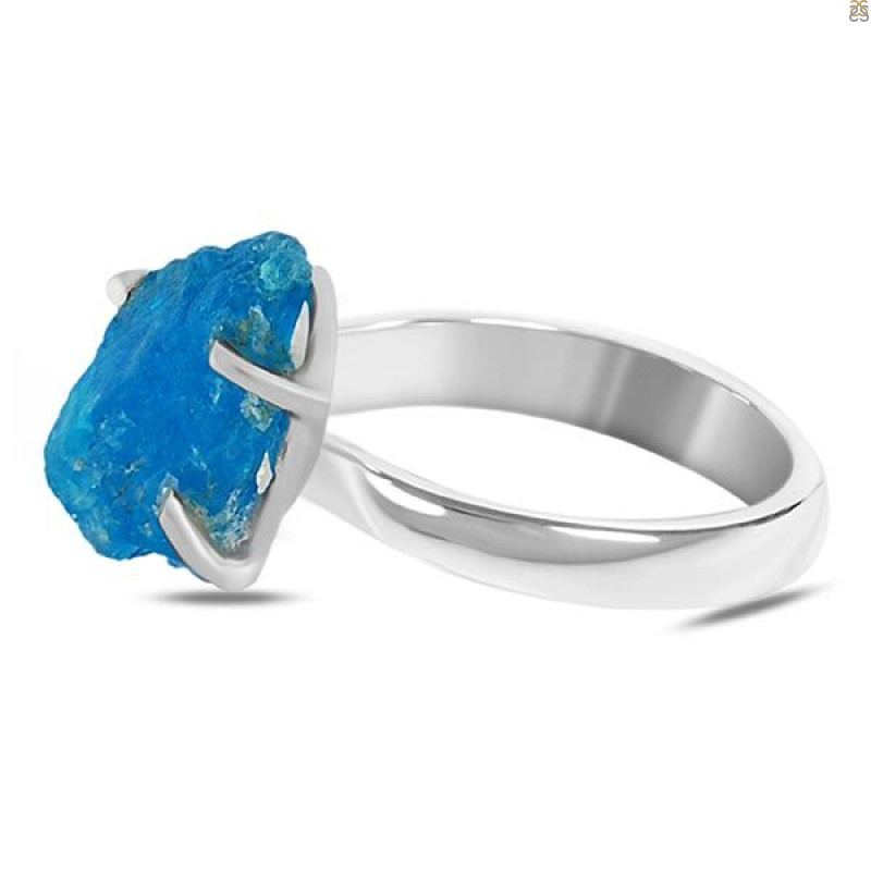 Neon Apatite Rough Adjustable Ring-ADJ-R NAR-2-108