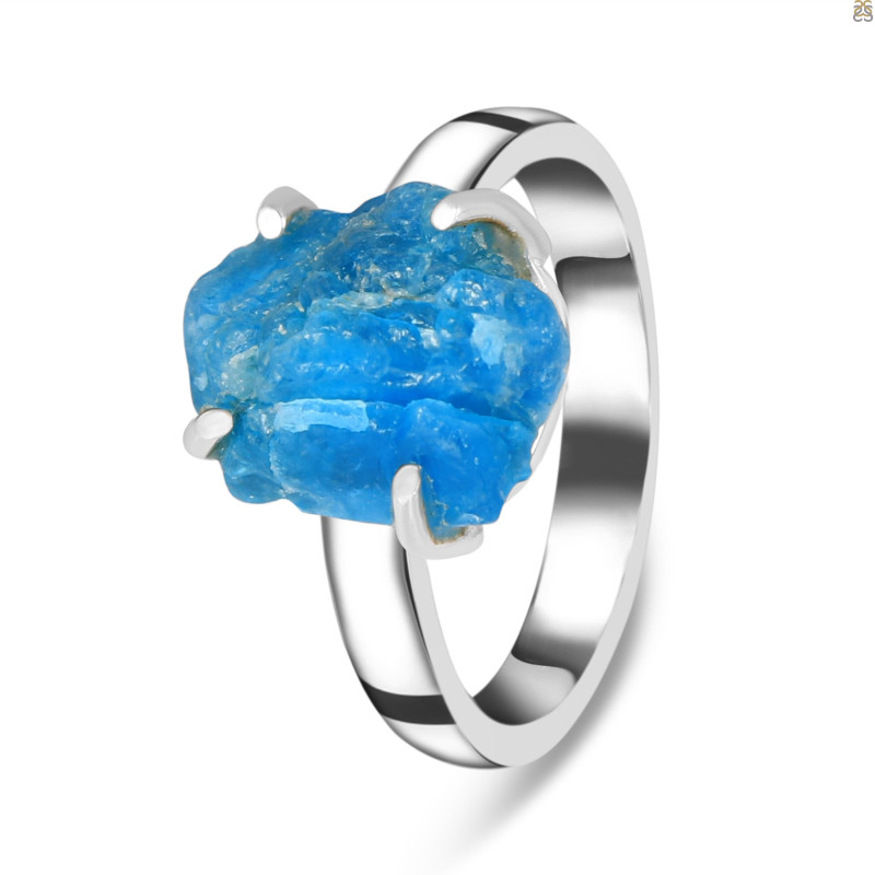 Neon Apatite Rough Adjustable Ring-ADJ-R NAR-2-110