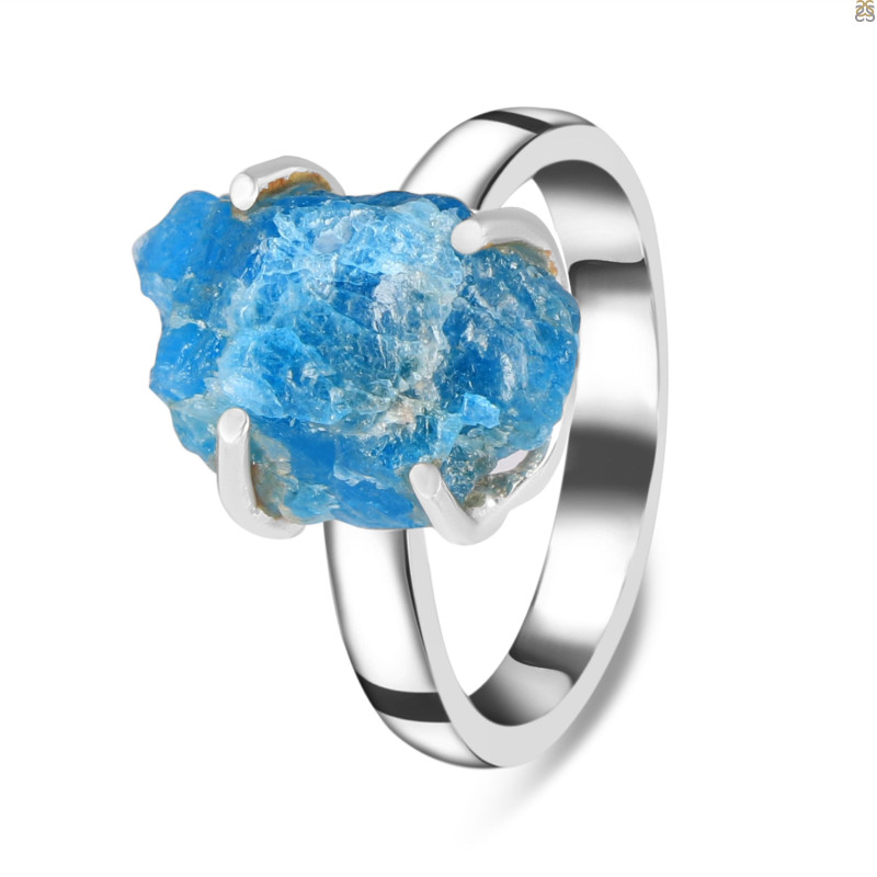 Neon Apatite Rough Adjustable Ring-ADJ-R NAR-2-111