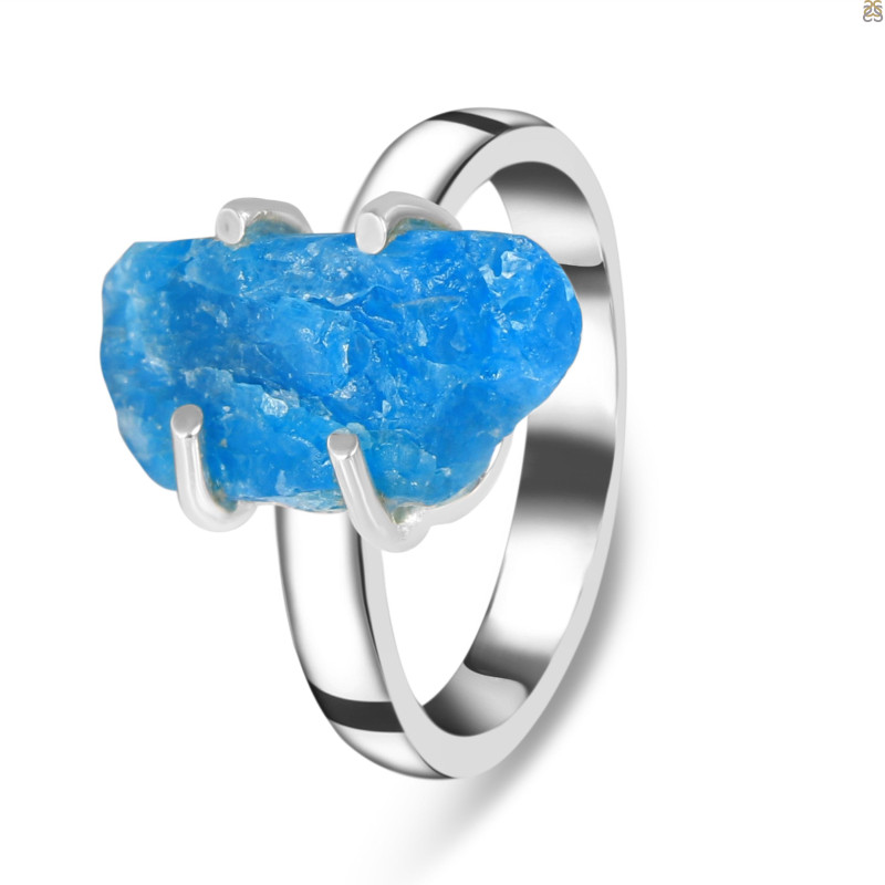 Neon Apatite Rough Adjustable Ring-ADJ-R NAR-2-113