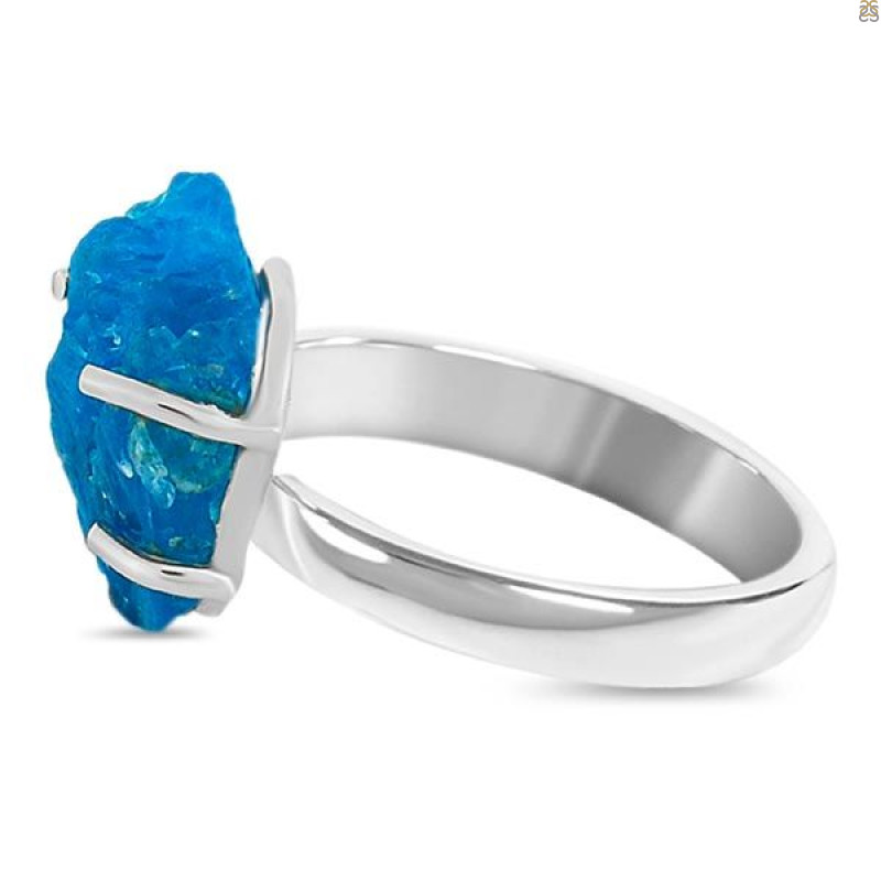 Neon Apatite Rough Adjustable Ring-ADJ-R NAR-2-113