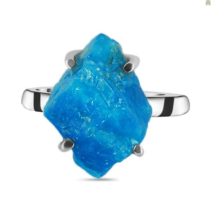 Neon Apatite Rough Adjustable Ring-ADJ-R NAR-2-117