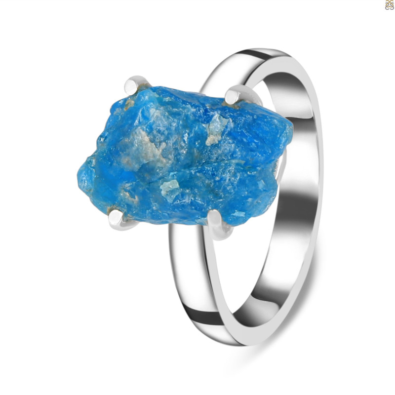 Neon Apatite Rough Adjustable Ring-ADJ-R NAR-2-118
