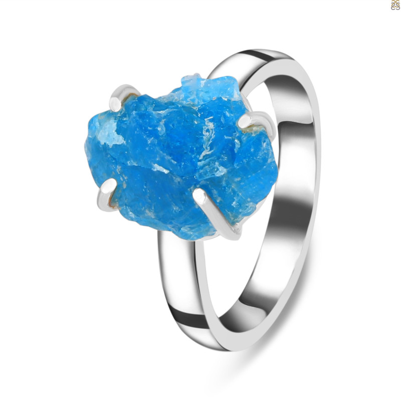 Neon Apatite Rough Adjustable Ring-ADJ-R NAR-2-119