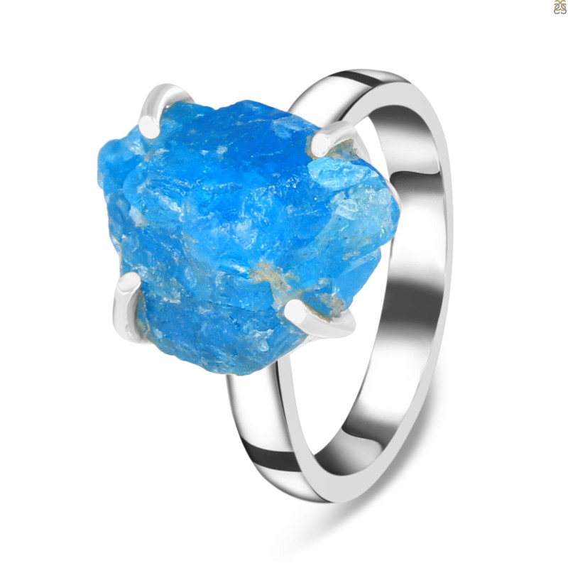 Neon Apatite Rough Adjustable Ring-ADJ-R NAR-2-12
