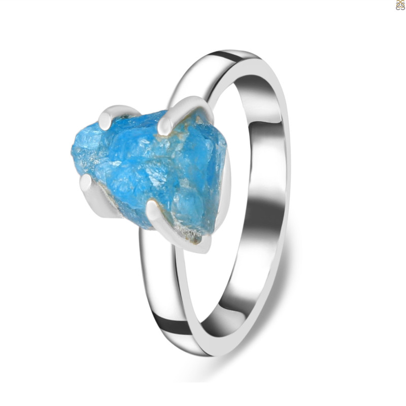 Neon Apatite Rough Adjustable Ring-ADJ-R NAR-2-123