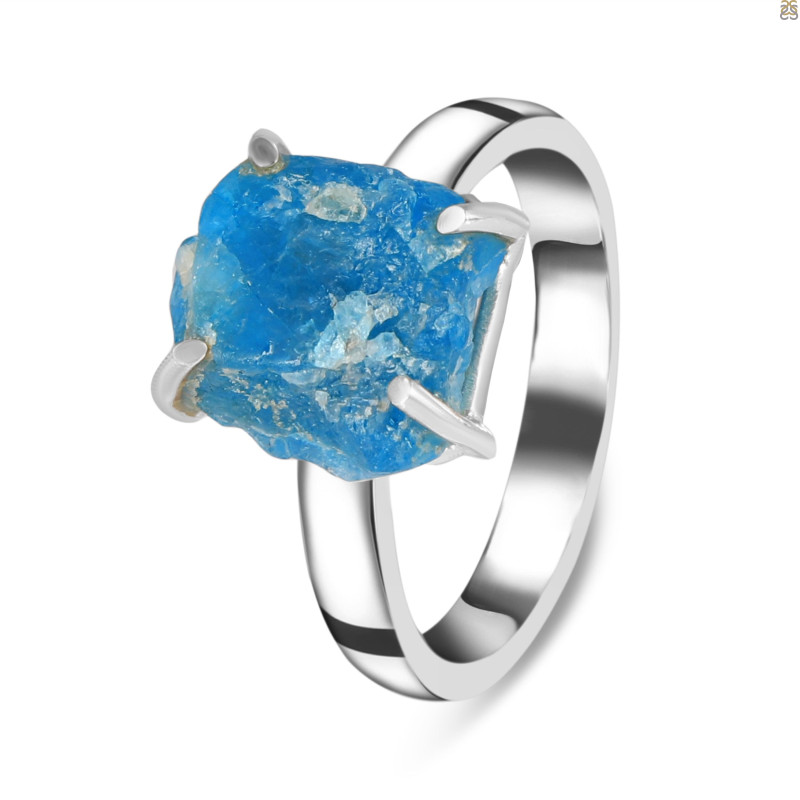 Neon Apatite Rough Adjustable Ring-ADJ-R NAR-2-124