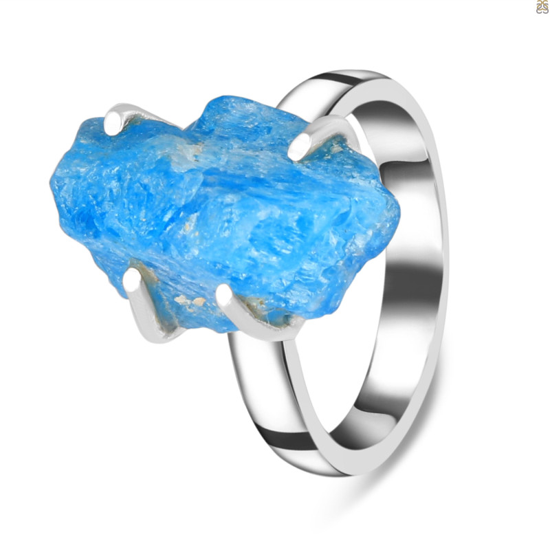 Neon Apatite Rough Adjustable Ring-ADJ-R NAR-2-125