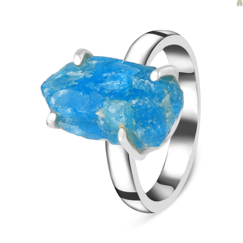 Neon Apatite Rough Adjustable Ring-ADJ-R NAR-2-126