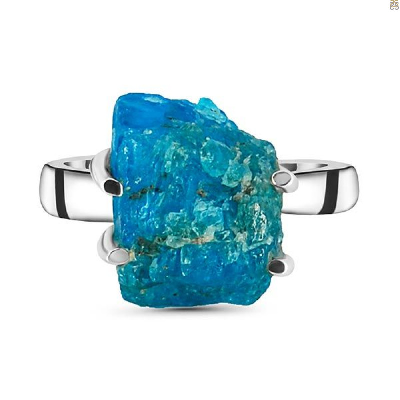 Neon Apatite Rough Adjustable Ring-ADJ-R NAR-2-129