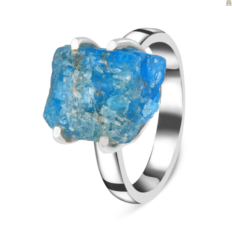 Neon Apatite Rough Adjustable Ring-ADJ-R NAR-2-129