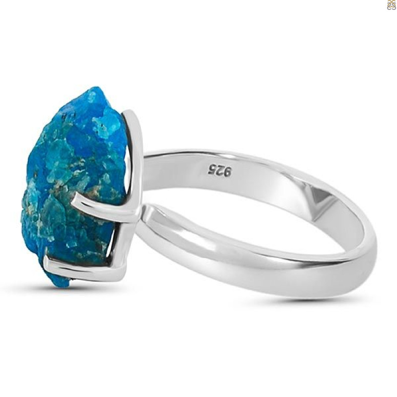 Neon Apatite Rough Adjustable Ring-ADJ-R NAR-2-129