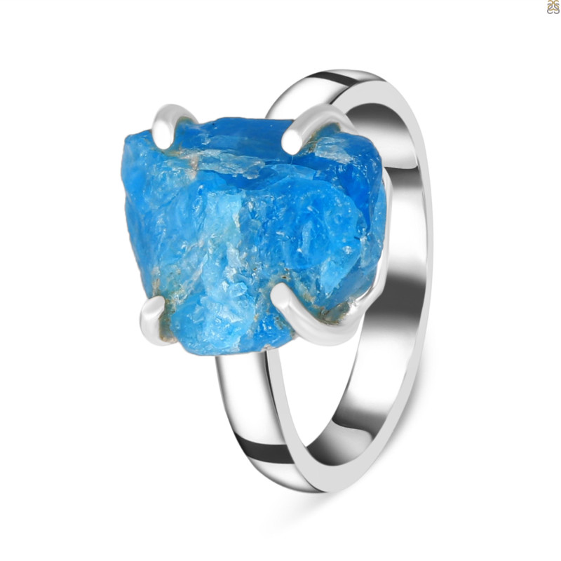 Neon Apatite Rough Adjustable Ring-ADJ-R NAR-2-131