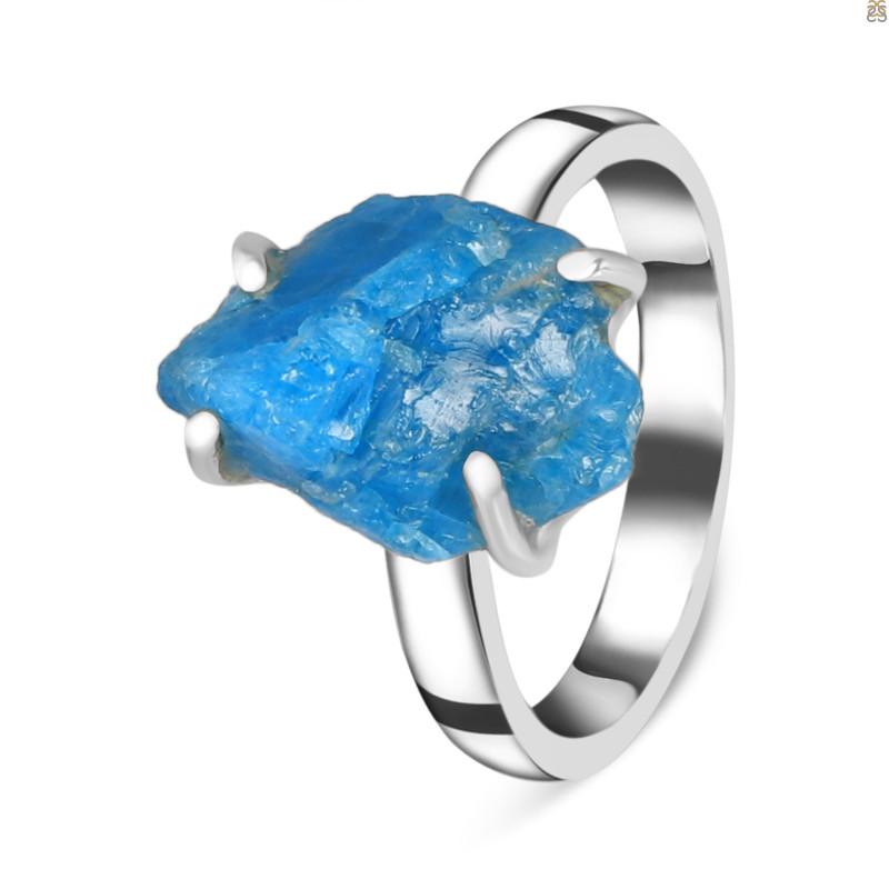 Neon Apatite Rough Adjustable Ring-ADJ-R NAR-2-133