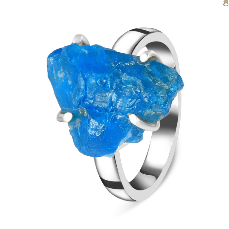 Neon Apatite Rough Adjustable Ring-ADJ-R NAR-2-137