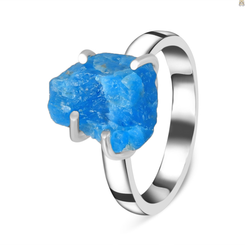 Neon Apatite Rough Adjustable Ring-ADJ-R NAR-2-140