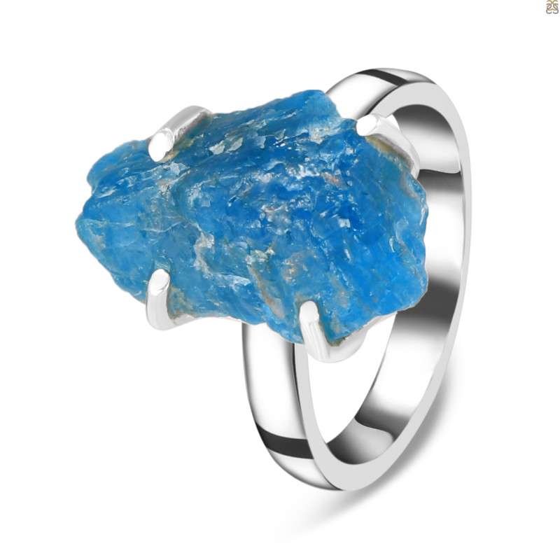 Neon Apatite Rough Adjustable Ring-ADJ-R NAR-2-15