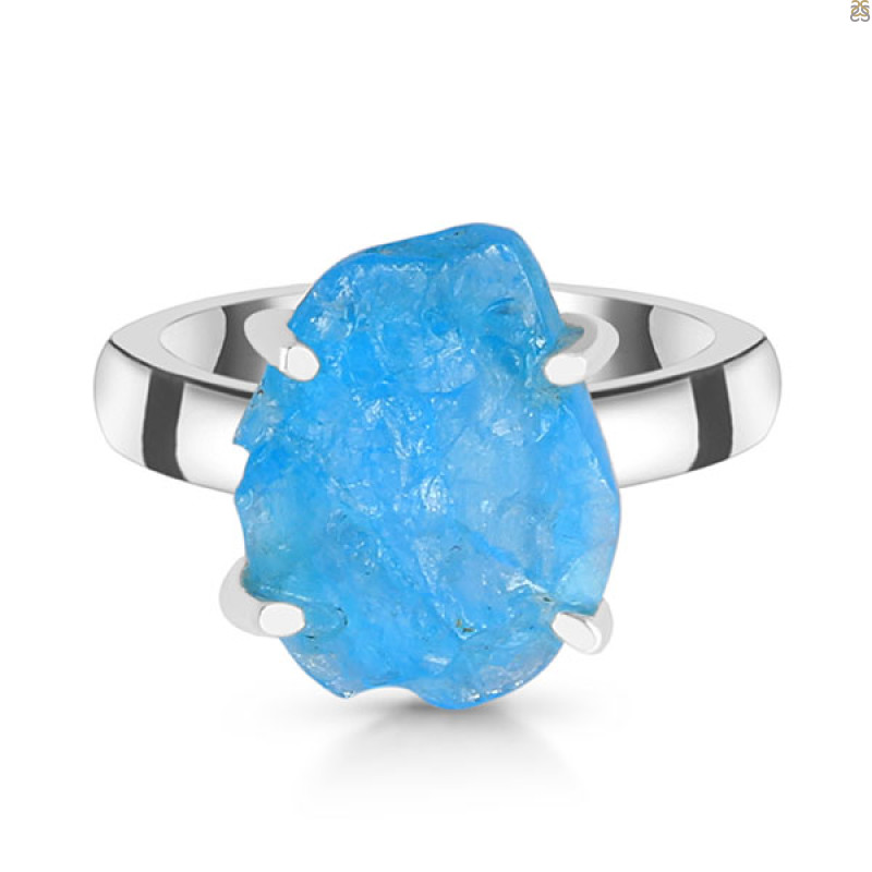 Neon Apatite Rough Ring-R-Size-5 NAR-2-157