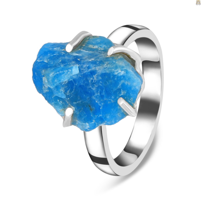Neon Apatite Rough Adjustable Ring-ADJ-R NAR-2-16