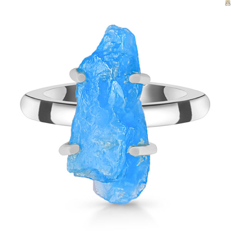Neon Apatite Rough Ring-R-Size-7 NAR-2-165