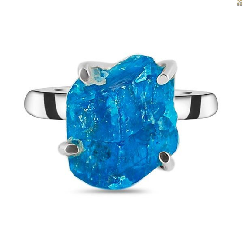 Neon Apatite Rough Adjustable Ring-ADJ-R NAR-2-17