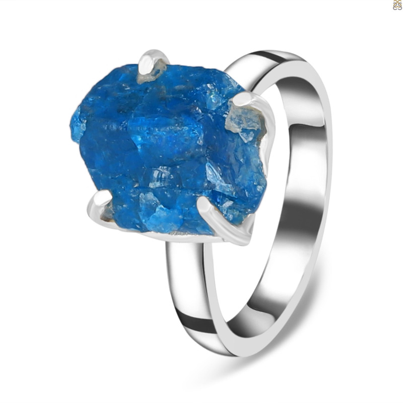 Neon Apatite Rough Adjustable Ring-ADJ-R NAR-2-17