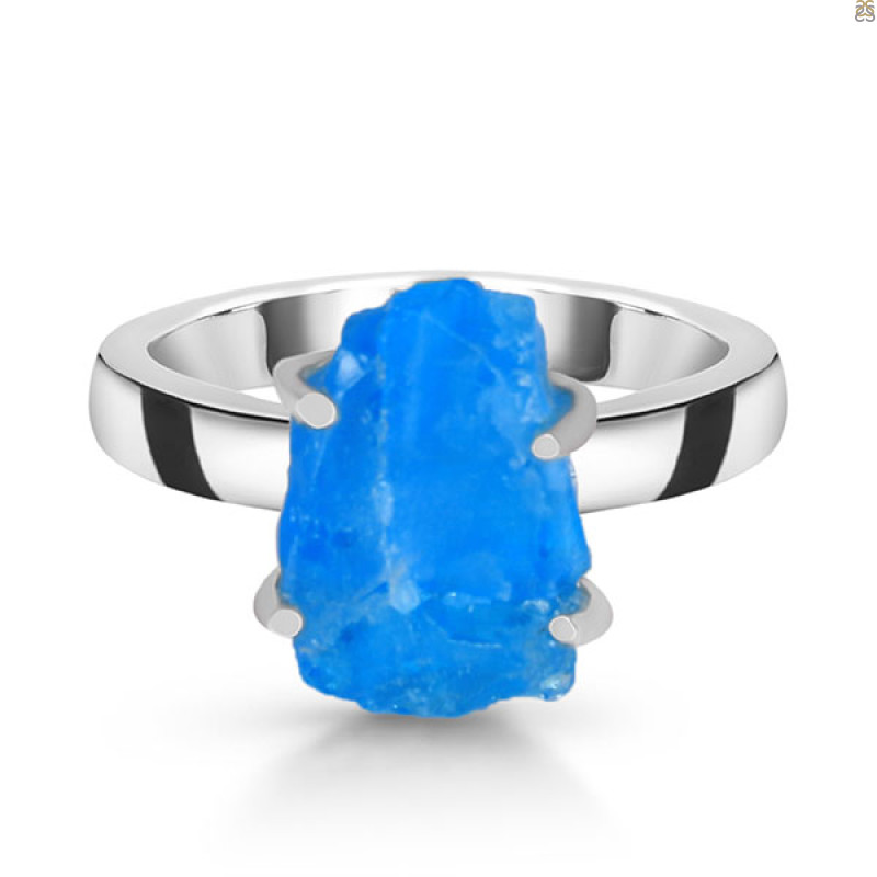 Neon Apatite Rough Ring-R-Size-9 NAR-2-174