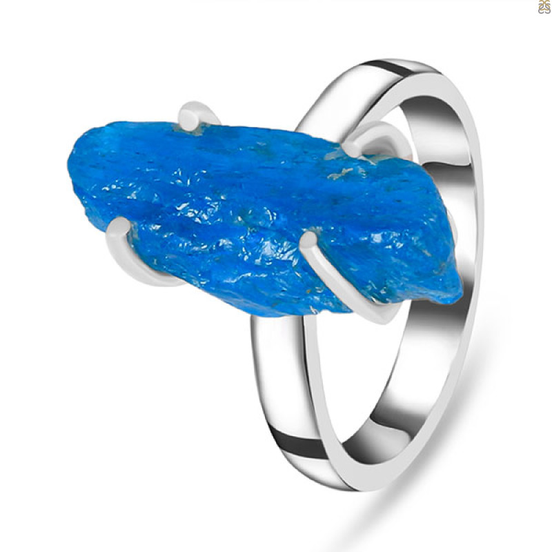 Neon Apatite Rough Ring-R-Size-5 NAR-2-178
