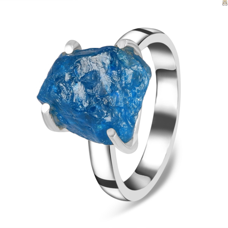 Neon Apatite Rough Adjustable Ring-ADJ-R NAR-2-18