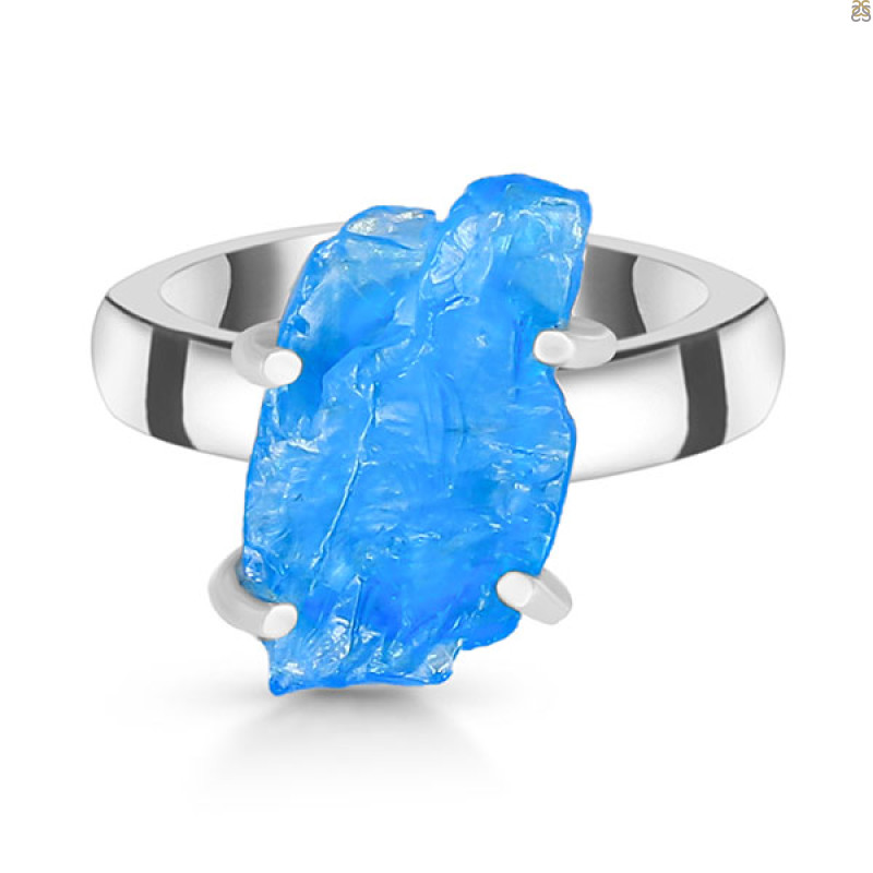 Neon Apatite Rough Ring-R-Size-5 NAR-2-181